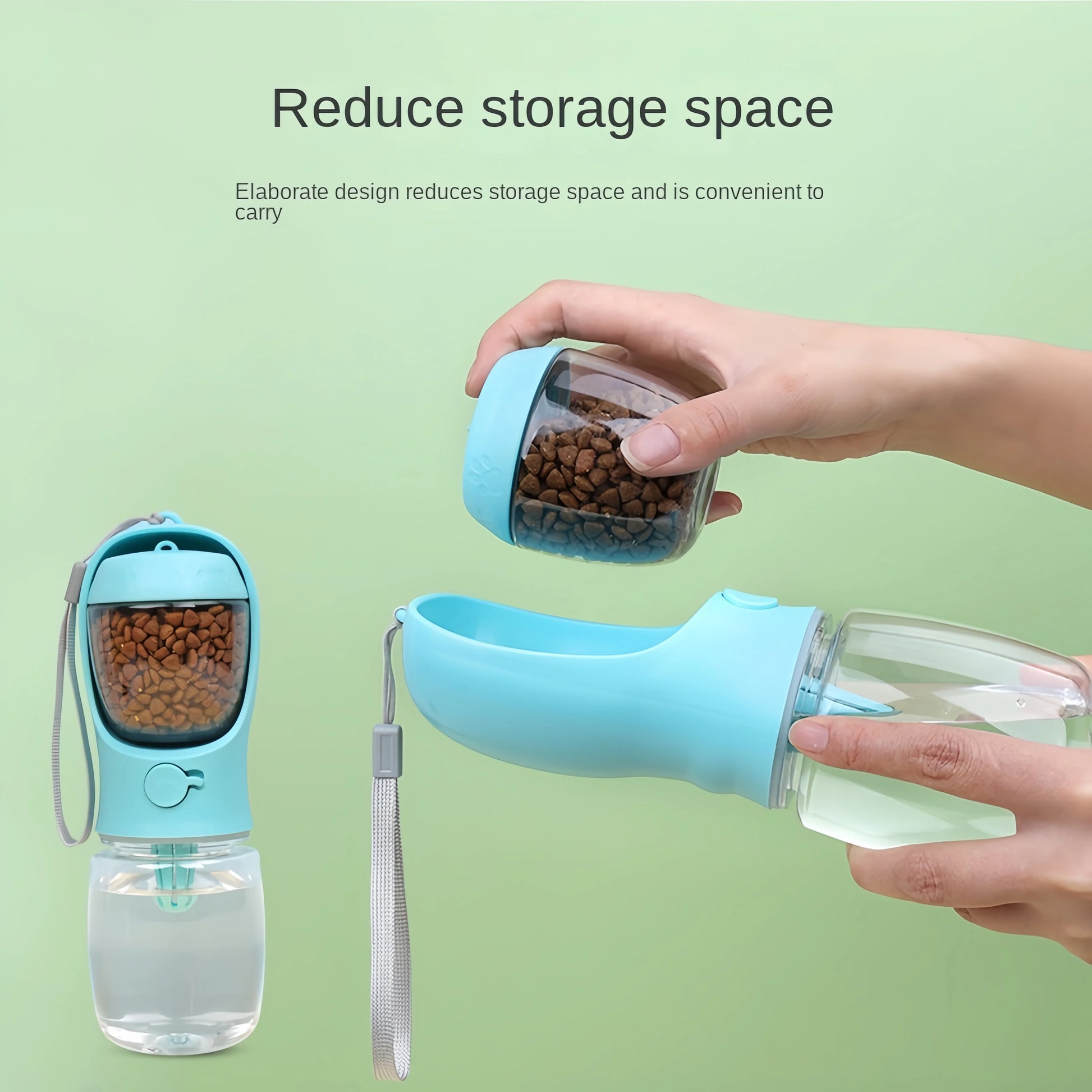 Portable Bottle With Food Storage For Pet